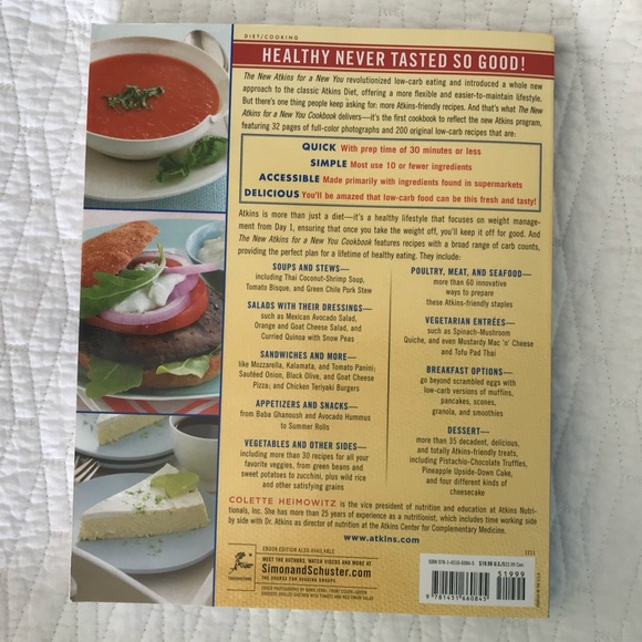 🌷2 for $20 The new Atkins cookbook - Picture 2 of 3